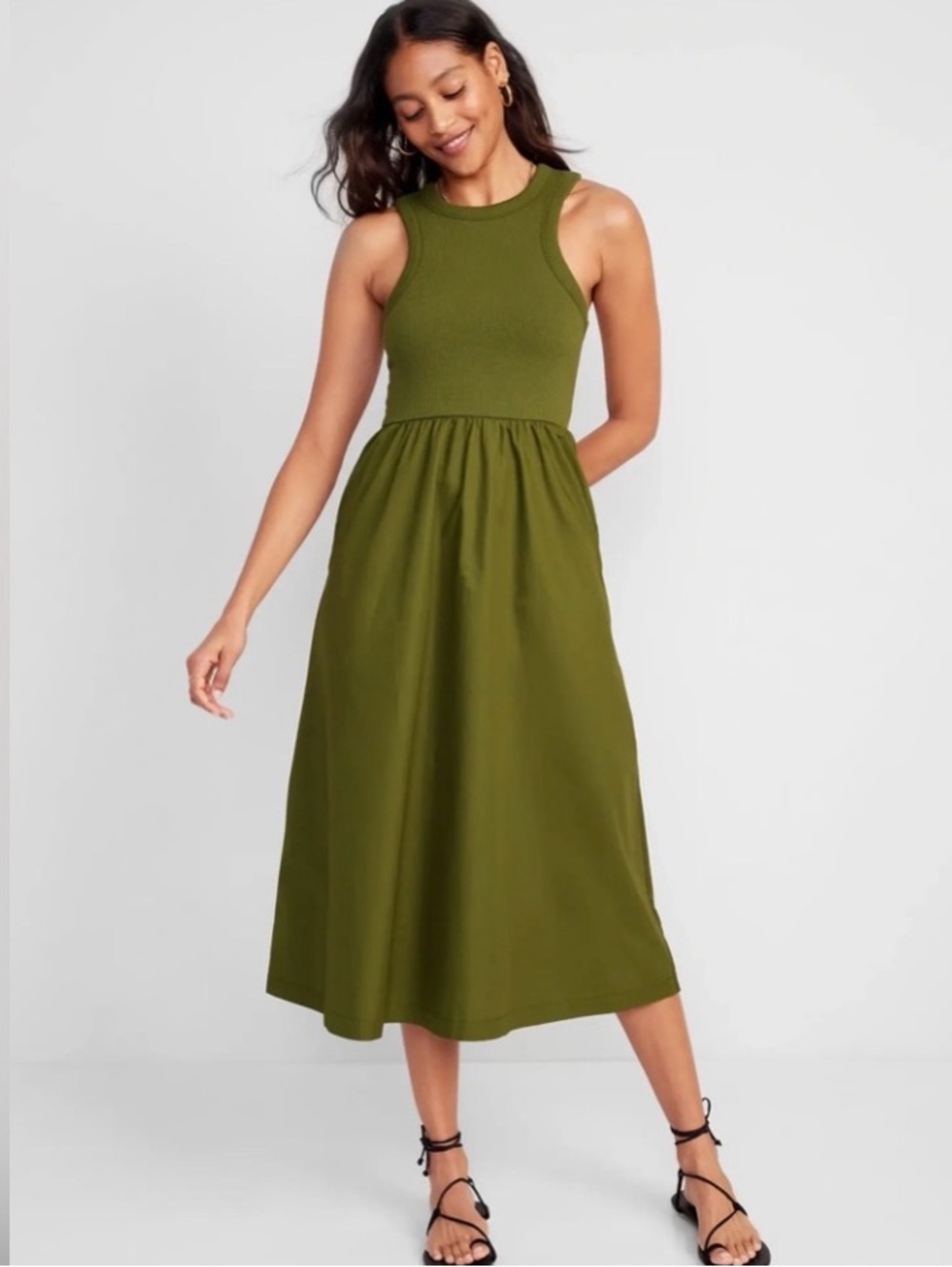 Old Navy Green Maxi Dress Size Small
